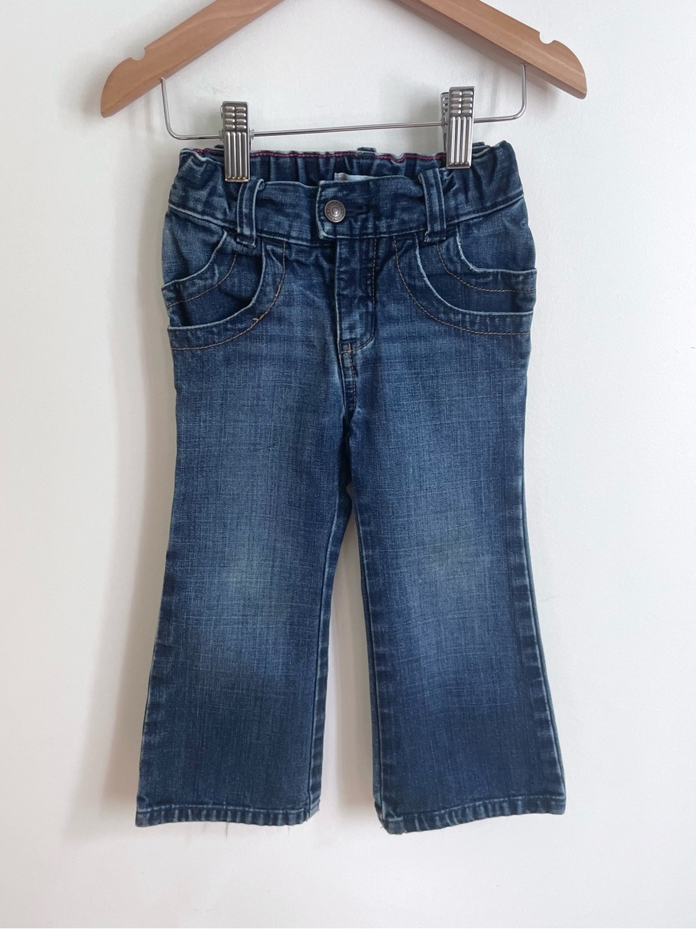 $5 💥Vintage Bootcut Y2K Flared Toddler Girl Jeans, Dual Layer Front Pockets